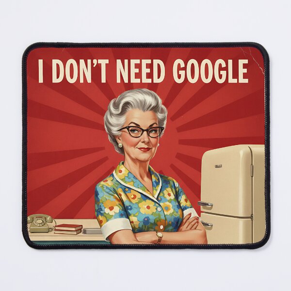 Item preview, I don't need google my grandma knows everything Vintage Retro Mom Joke designed and sold by Retro-Anime9.