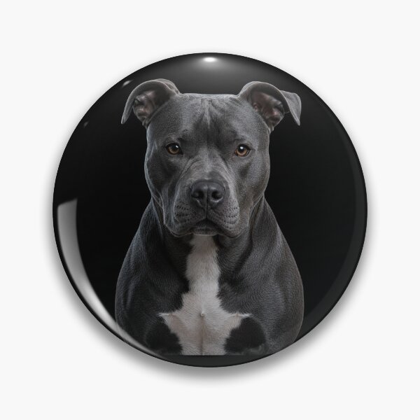 Item preview, Loyal Pit Bull Portrait – Strong Heart Dog Lover Graphic Design designed and sold by MargaretaArt.