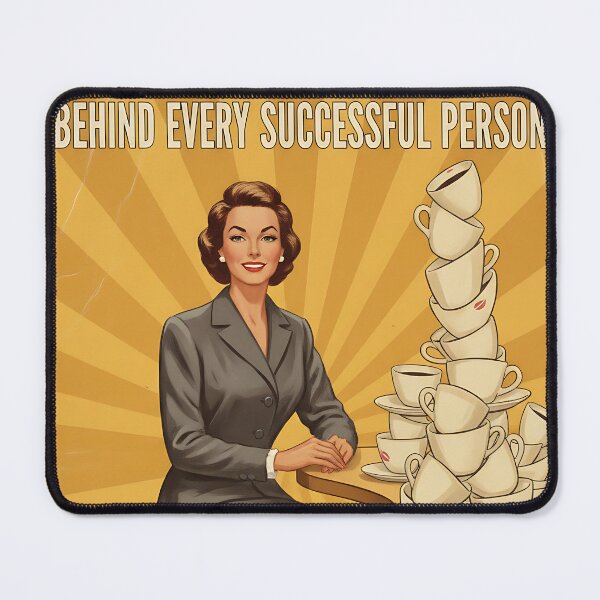 Item preview, Behind every successful person Vintage Retro Mom Joke designed and sold by Retro-Anime9.