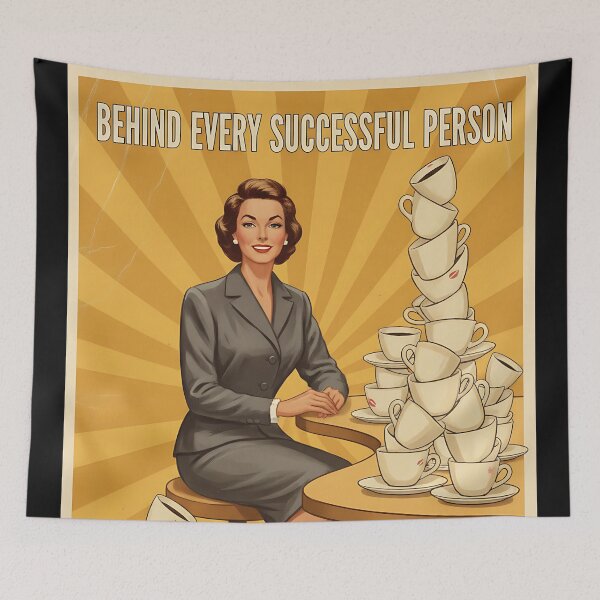 Item preview, Behind every successful person Vintage Retro Mom Joke designed and sold by Retro-Anime9.