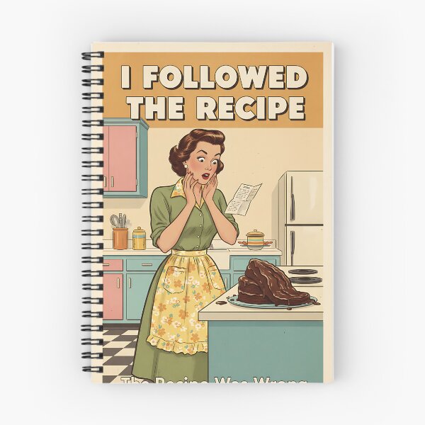 Item preview, The Recipe Was Wrong Vintage Retro Mom Joke designed and sold by Retro-Anime9.