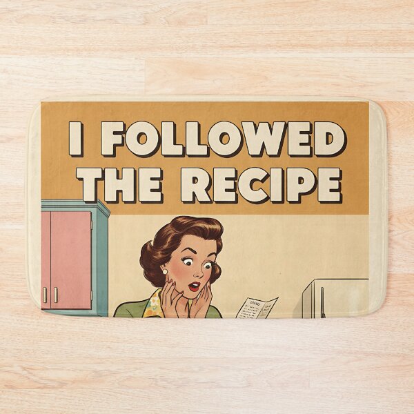 Item preview, The Recipe Was Wrong Vintage Retro Mom Joke designed and sold by Retro-Anime9.