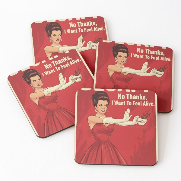 Item preview, Decaf? No Thanks Vintage Retro Mom Joke designed and sold by Retro-Anime9.