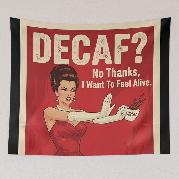 Item preview, Decaf? No Thanks Vintage Retro Mom Joke designed and sold by Retro-Anime9.