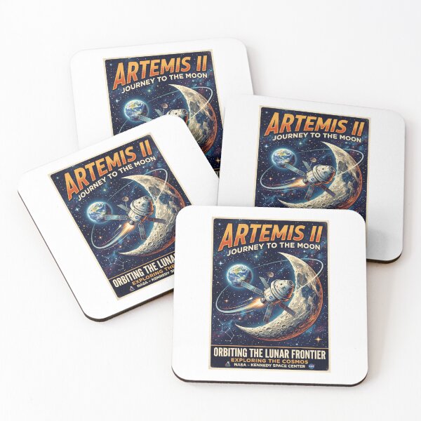 Item preview, Artemis II Moon Mission Futuristic Space Travel Rocket designed and sold by PictoVibe.