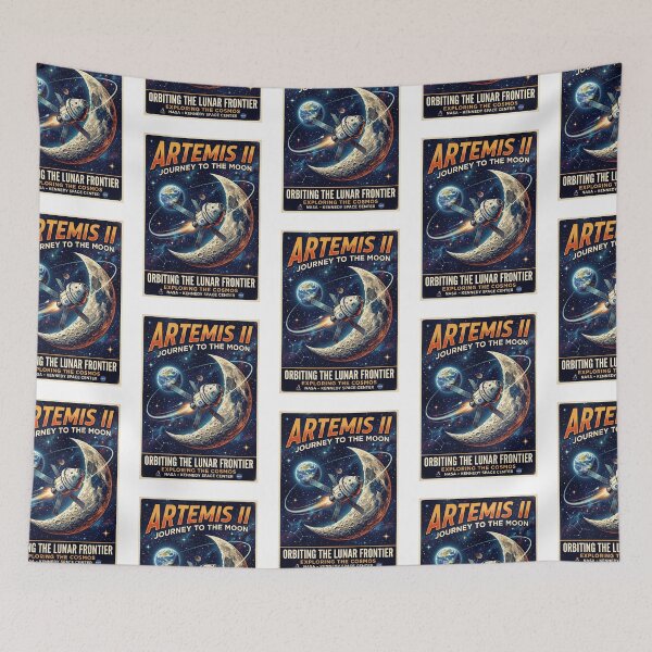 Item preview, Artemis II Moon Mission Futuristic Space Travel Rocket designed and sold by PictoVibe.