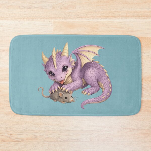 Item preview, Cute Purple Dragon and Mouse designed and sold by Hatchling Hollow.