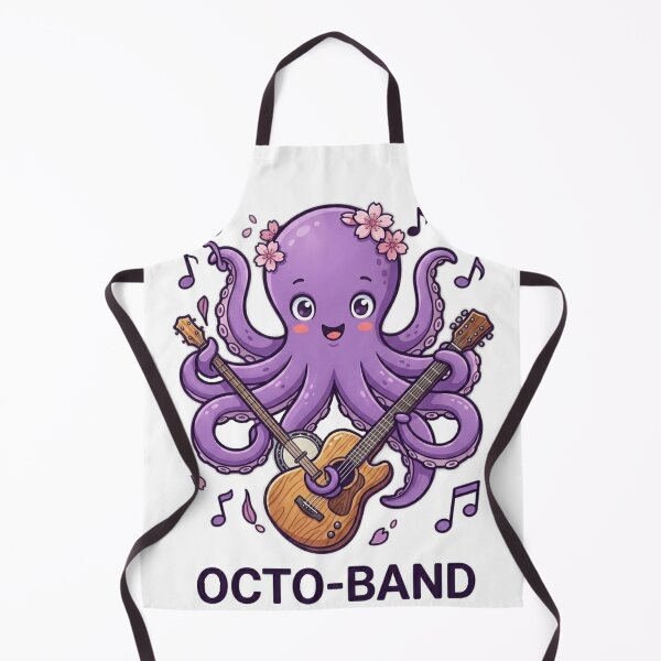 Item preview, A cute purple octopus plays music designed and sold by Ahmedsyde.