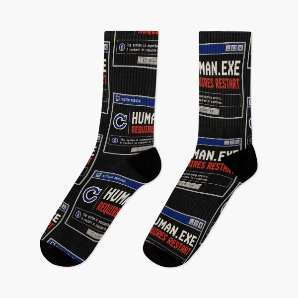 Item preview, Human.exe Requires Restart – Retro System Message Humor Design designed and sold by Mad Factory Designs.