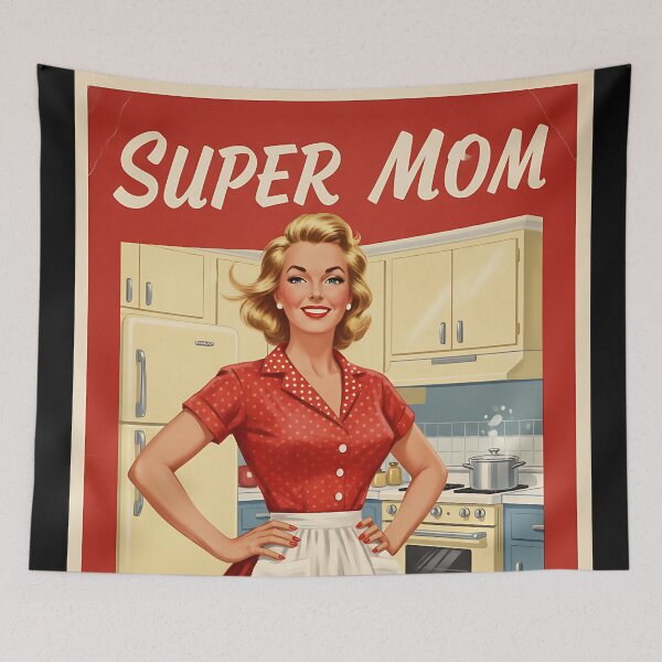 Item preview, Super mom (Cape is at the cleaners) Vintage Retro Mom Joke designed and sold by Retro-Anime9.