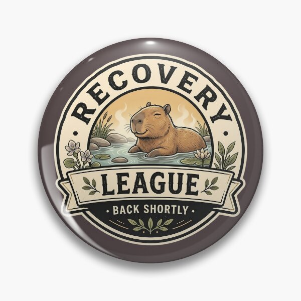Item preview, Recovery League Capybara Shirt - Back Shortly Vintage Comfort Badge Design  designed and sold by Halejo68.