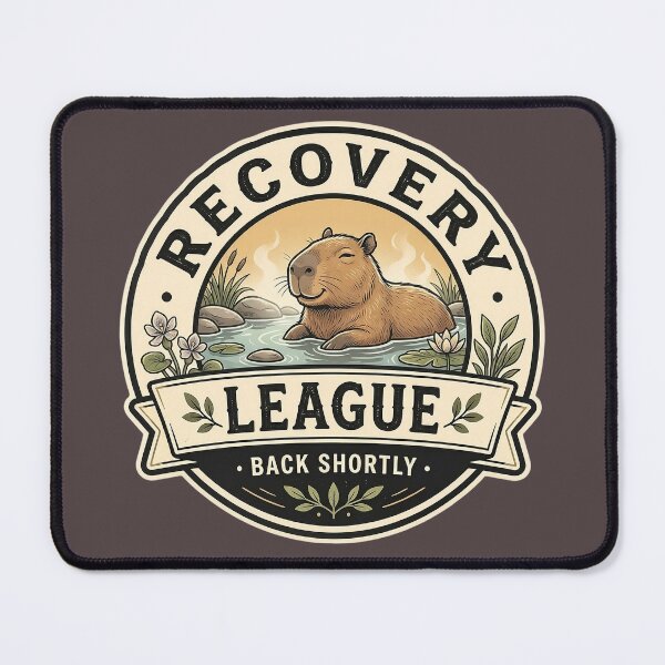 Item preview, Recovery League Capybara Shirt - Back Shortly Vintage Comfort Badge Design designed and sold by Halejo68.