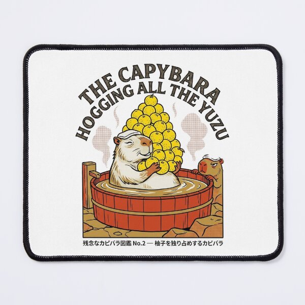 Item preview, The Capybara Hogging All the Yuzu - Kawaii Yuzu Onsen Capybara designed and sold by nurusubetei.