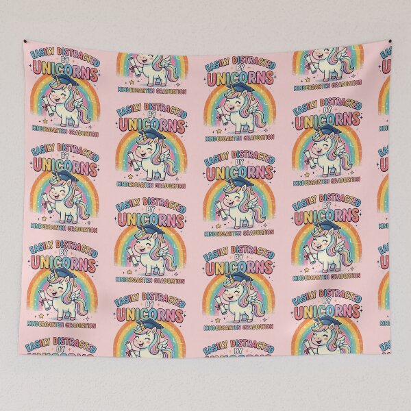 Item preview, Easily Distracted By Unicorns Funny Kids Graduation Unicorn Graduate Rainbow Gift designed and sold by Im-Ara.