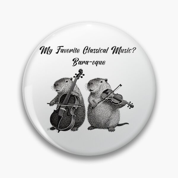 Item preview, Bara-oque Classical Music Meme – Vintage Capybara Orchestra Pun Art designed and sold by FIREDesignsPOD.