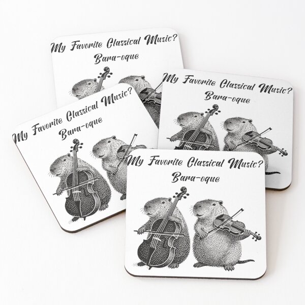 Item preview, Bara-oque Classical Music Meme – Vintage Capybara Orchestra Pun Art designed and sold by FIREDesignsPOD.