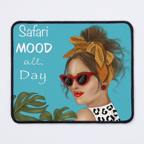 Item preview, Botanical Fashion Illustration | Safari Summer Mood Muse | Trendy Girl Retro Magazine Cover | Vintage Fashion Wall Art designed and sold by Skayana.