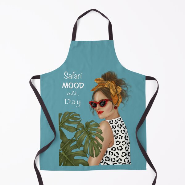 Item preview, Botanical Fashion Illustration | Safari Summer Mood Muse | Trendy Girl Retro Magazine Cover | Vintage Fashion Wall Art designed and sold by Skayana.