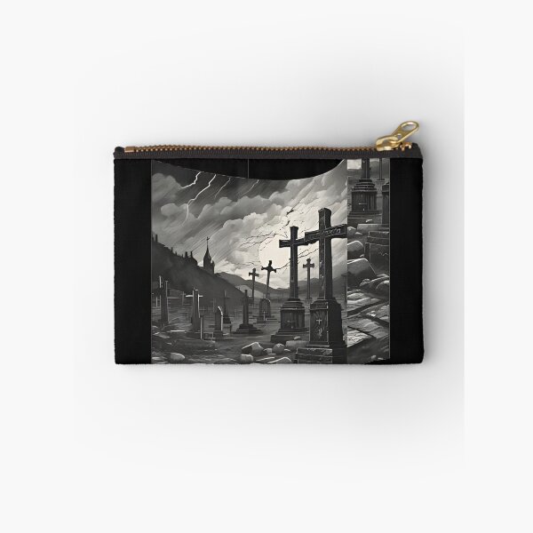 Item preview, Gothic Graveyard Stormy Night Cemetery Landscape designed and sold by DarkOriginArts.