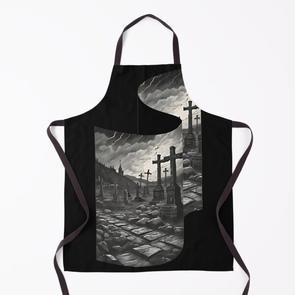 Item preview, Gothic Graveyard Stormy Night Cemetery Landscape designed and sold by DarkOriginArts.
