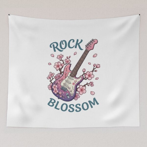 Item preview, An electric guitar surrounded by cherry blossoms designed and sold by Ahmedsyde.