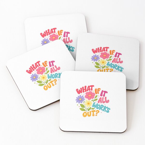 Item preview, What If It All Works Out Sticker | Positive Affirmation Floral Sticker designed and sold by Blushbomb.