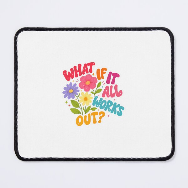 Item preview, What If It All Works Out Sticker | Positive Affirmation Floral Sticker designed and sold by Blushbomb.