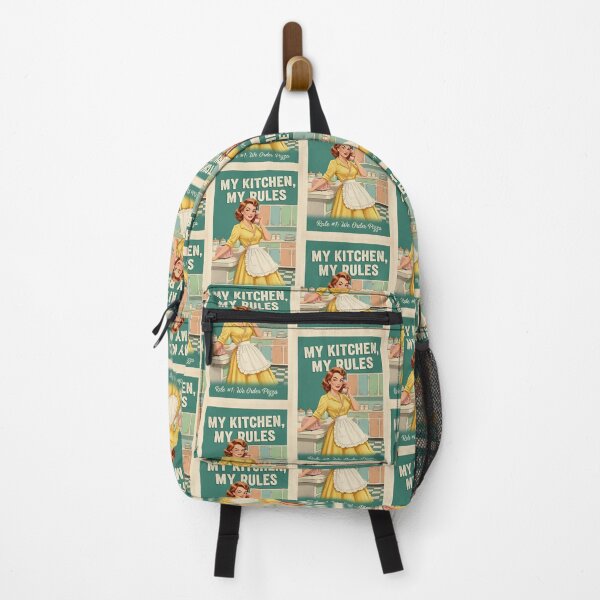 Item preview, My Kitchen My Rules (We order pizza) vintage Retro Mom Joke designed and sold by Retro-Anime9.