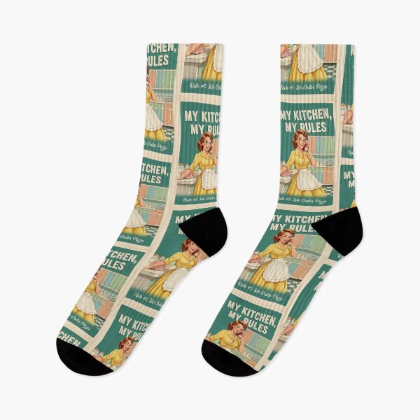 Item preview, My Kitchen My Rules (We order pizza) vintage Retro Mom Joke designed and sold by Retro-Anime9.
