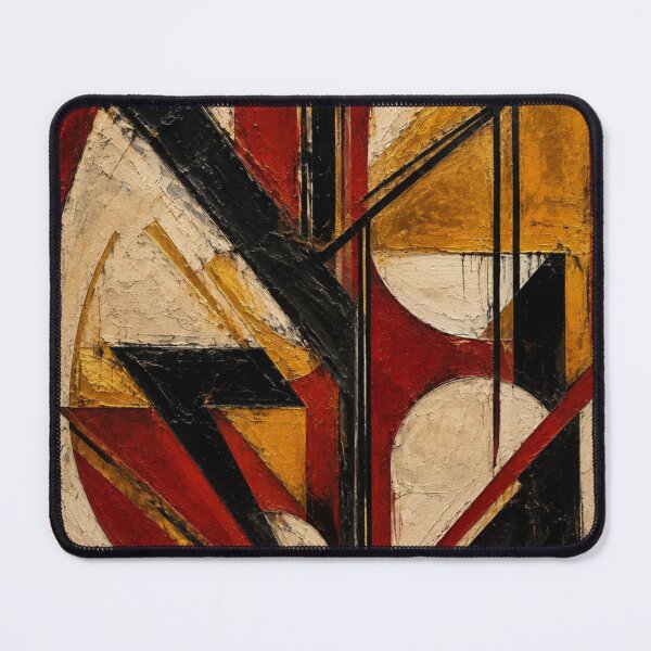 Item preview, Abstract geometric energy in gold and red designed and sold by RawEdgeStudios.