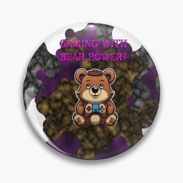 Item preview, Gaming With Bear Power Funny Gamer Cub designed and sold by Animalloveus.