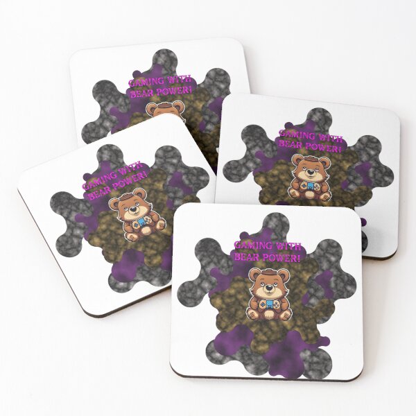 Item preview, Gaming With Bear Power Funny Gamer Cub designed and sold by Animalloveus.
