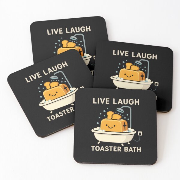Item preview, Live Laugh Toaster Bath Dark Humor Internet Meme designed and sold by RetroMini2026.