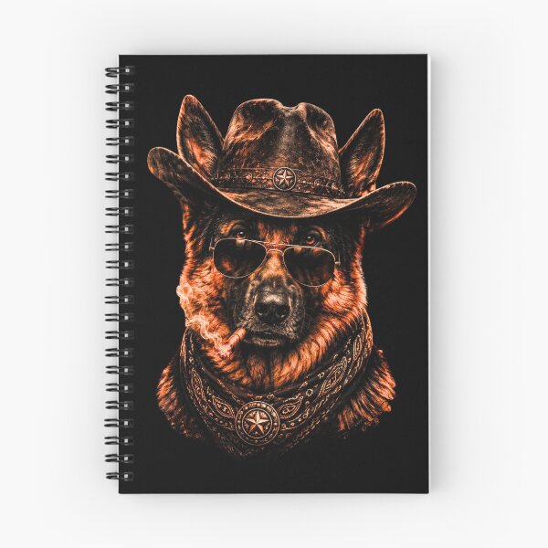 Item preview, German Shepherd Western Graphic Cowboy Dog Smoking designed and sold by bilal sibgui.