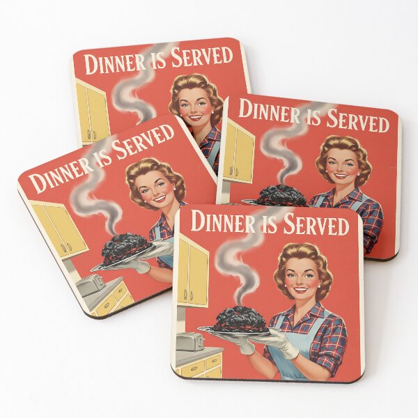 Item preview, Dinner is served Vintage Retro Mom Joke designed and sold by Retro-Anime9.