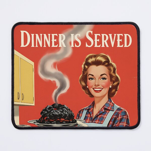 Item preview, Dinner is served Vintage Retro Mom Joke designed and sold by Retro-Anime9.