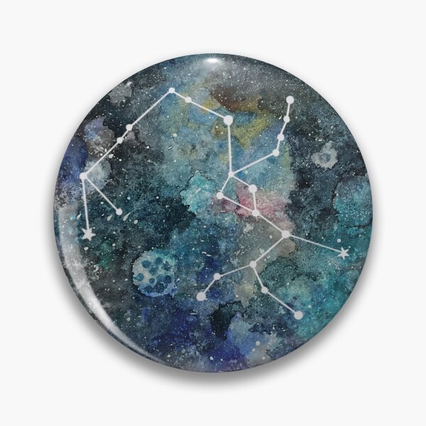 Item preview, Starry Night Sky | Watercolor Galaxy Nebula | Retro Space Constellation Map |  Astronomy Research Department designed and sold by Skayana.