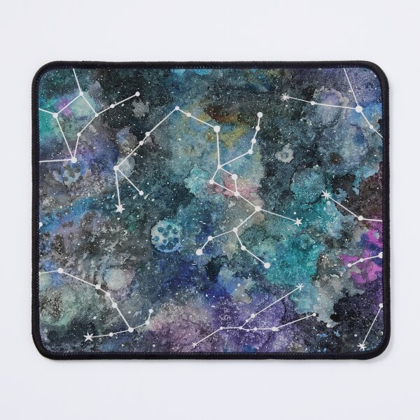 Item preview, Starry Night Sky | Watercolor Galaxy Nebula | Retro Space Constellation Map |  Astronomy Research Department designed and sold by Skayana.