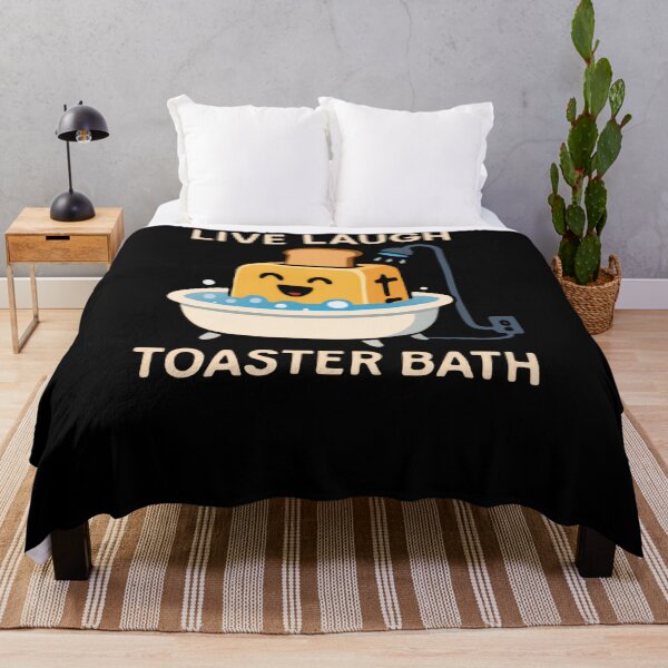 Item preview, Live Laugh Toaster Bath Dark Humor Meme Ironic Sarcasm designed and sold by RetroMini2026.