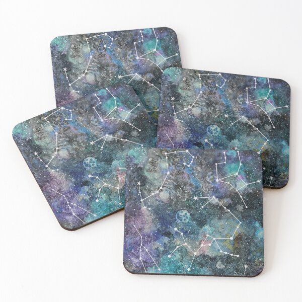 Item preview, Zodiac Constellations | Watercolor Starry Night | Galaxy Nebula | Astronomy Research Department designed and sold by Skayana.