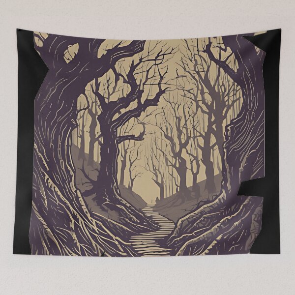 Item preview, Dark Norse Forest Spooky Haunted Woods Landscape designed and sold by DarkOriginArts.