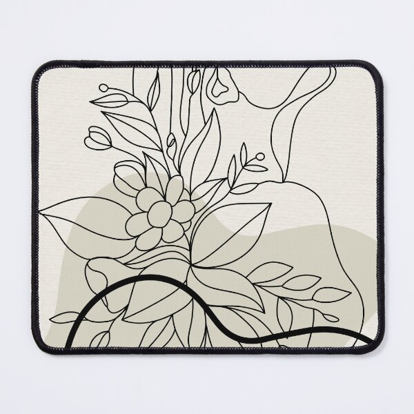 Item preview, Abstract Boho Woman Face Line Art with Organic Shapes - Minimalist Floral Female Portrait Wall Art designed and sold by Mora  Lisa.