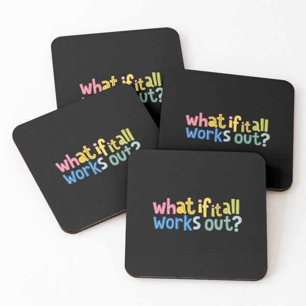 Item preview, What If It All Works Out? Positive Motivational Quote Optimism Encouragement designed and sold by RetroMini2026.