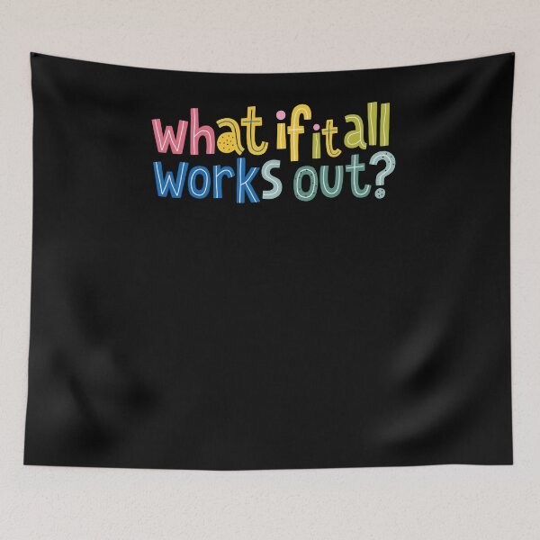 Item preview, What If It All Works Out? Positive Motivational Quote Optimism Encouragement designed and sold by RetroMini2026.