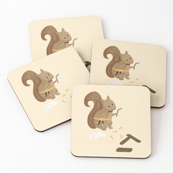 Item preview, Squirrel in a Bowtie Building Ikea Furniture - Quirky Gift for Home Owners and DIY Lovers designed and sold by studiosunanda.