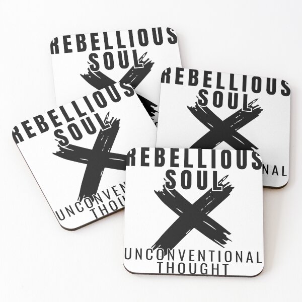 Item preview, Rebellious Soul Unconventional Thought Black Text designed and sold by swxPrint.