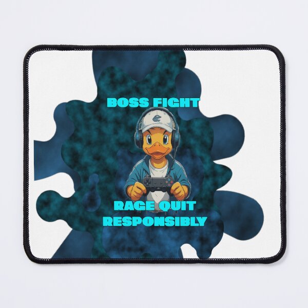 Item preview, Boss Fight Rage Quit Responsibly Funny Gamer Duck designed and sold by Animalloveus.