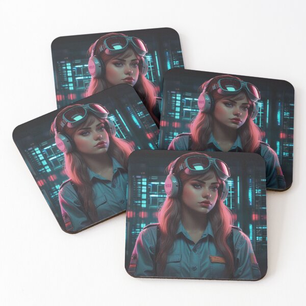 Item preview, Defiant Dieselpunk Anime Mechanic Girl | Anime Cyberpunk Artwork designed and sold by Joy-boy-op.