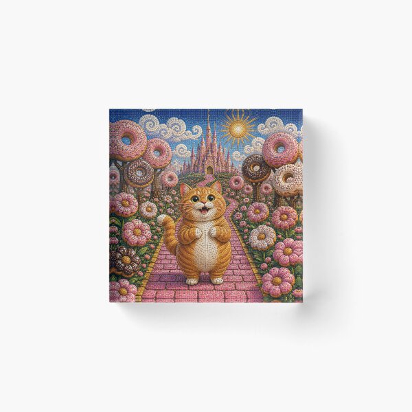 Item preview, Overwhelmed Ginger Cat in a Donut Paradise Dreamscape designed and sold by Mindworx21.