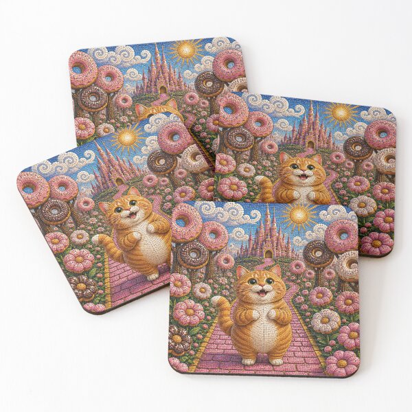 Item preview, Overwhelmed Ginger Cat in a Donut Paradise Dreamscape designed and sold by Mindworx21.